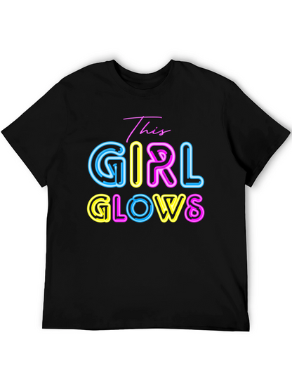 This Girl Glows T-Shirt - Neon Graphic Tee