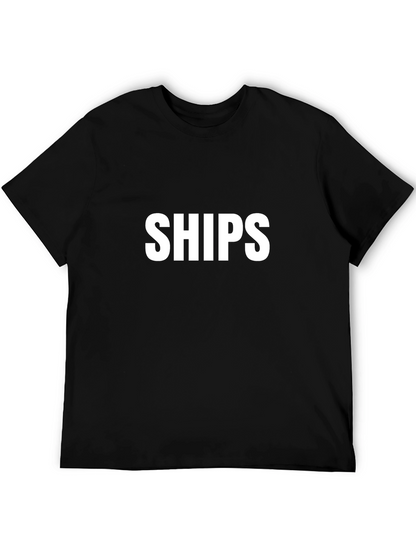 Ships Graphic T-Shirt - Classic Crew Neck