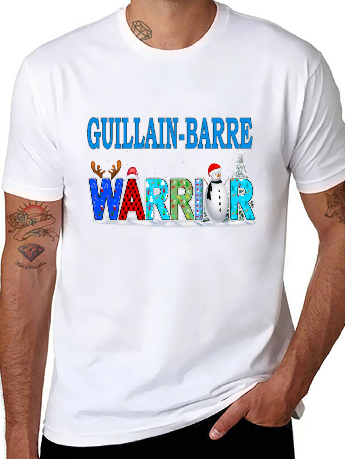 Guillain-Barre Warrior Christmas T-Shirt