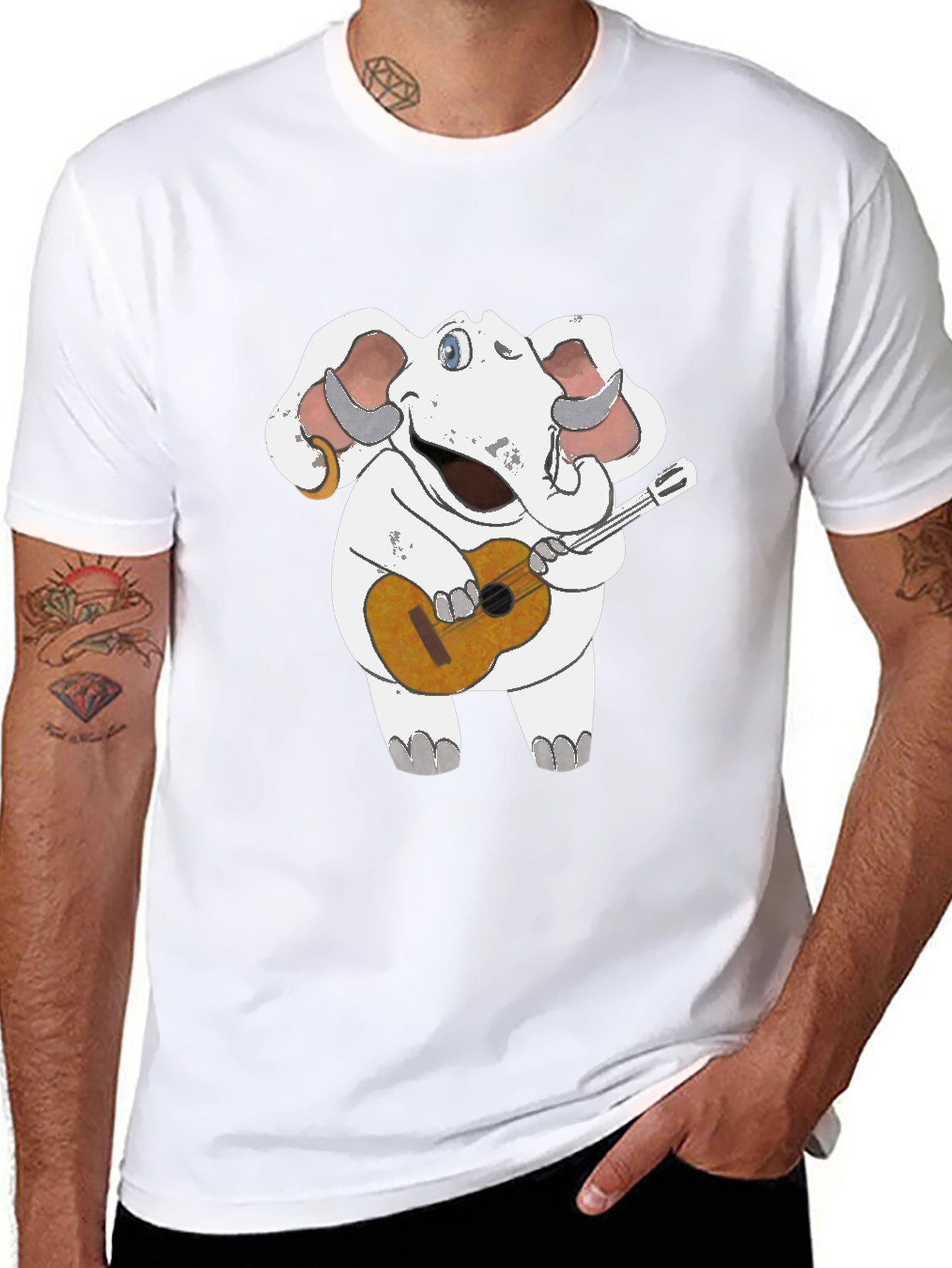Elephant Guitar Player T-Shirt