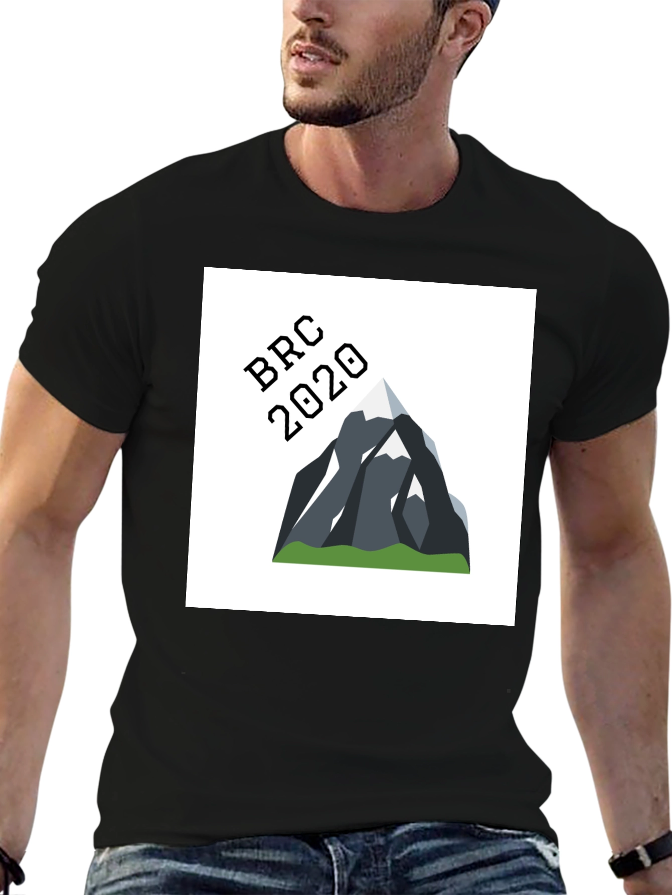 BRC 2020 Mountain Graphic Tee - Black Cotton Blend