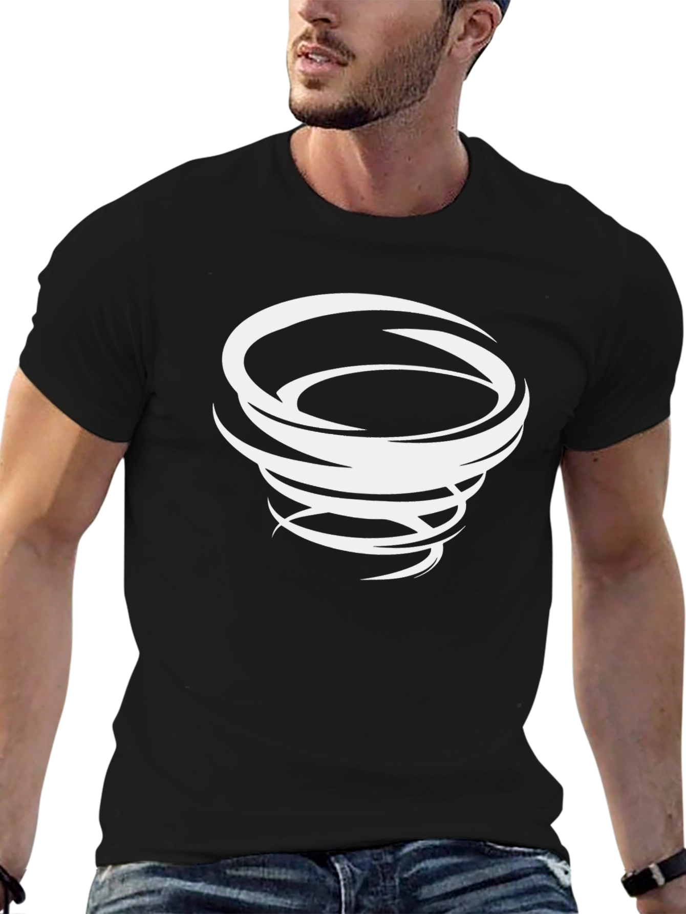 Tornado Graphic Tee - Black Cotton Blend