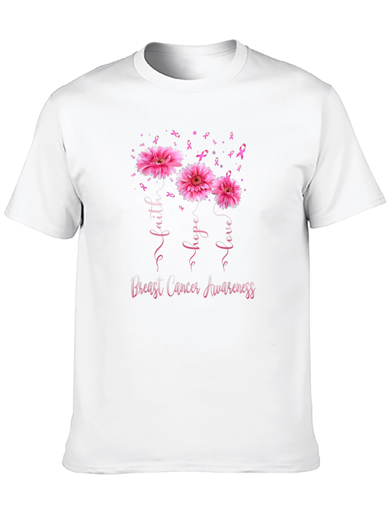 Faith Hope Love Breast Cancer Awareness T-Shirt