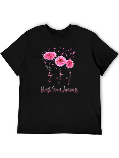 Faith Hope Love Breast Cancer Awareness T-Shirt