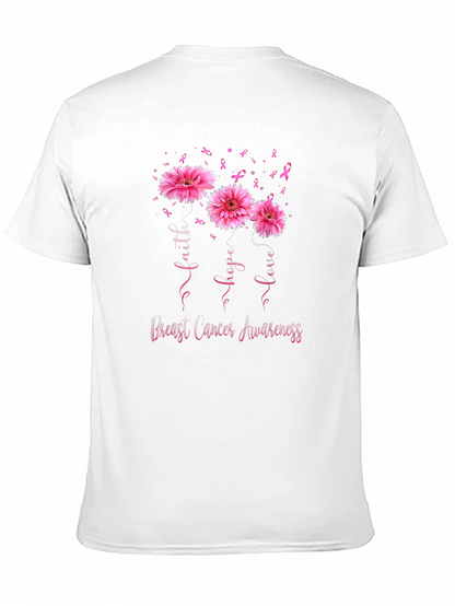 Faith Hope Love Breast Cancer Awareness T-Shirt