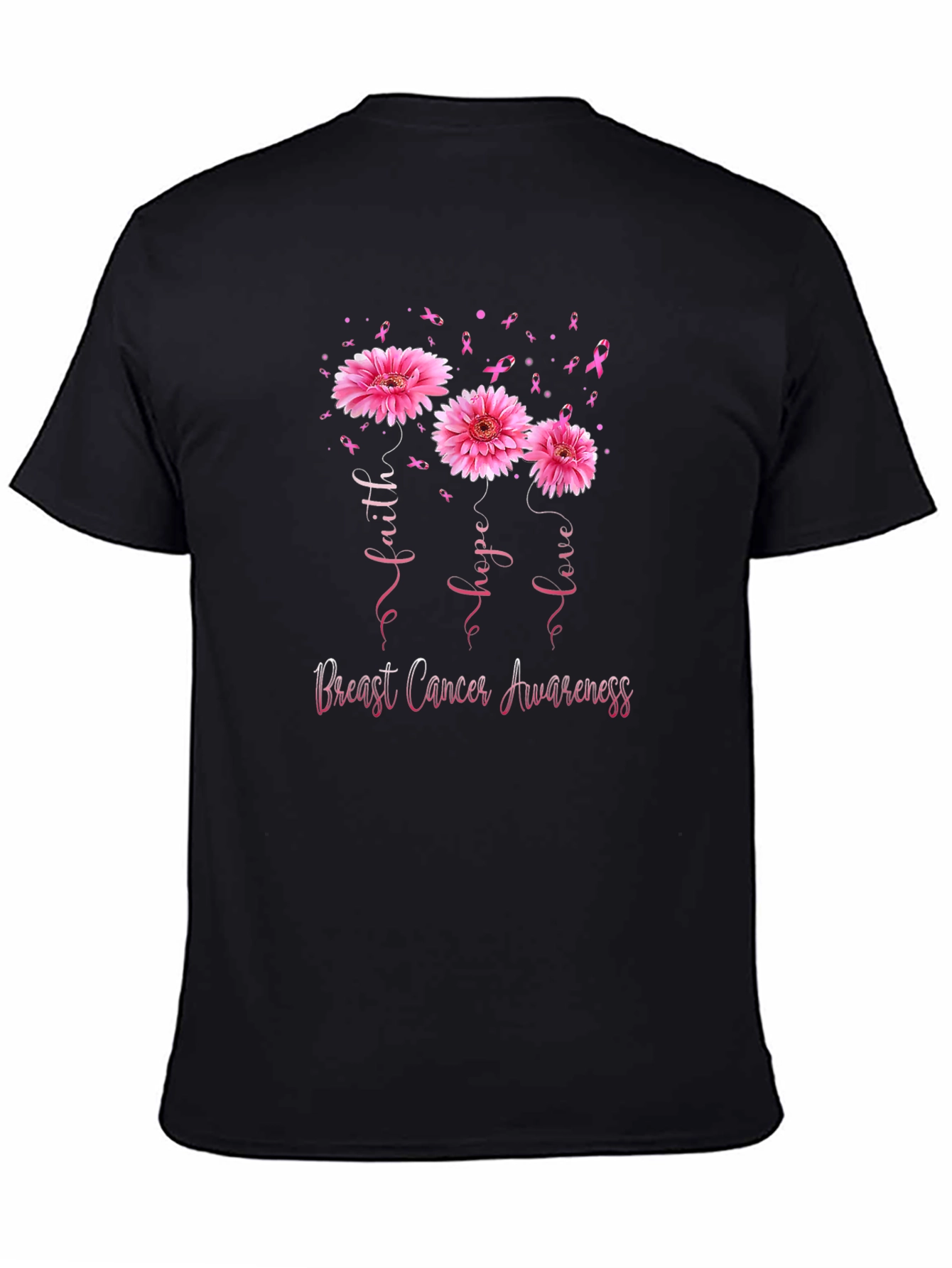 Faith Hope Love Breast Cancer Awareness T-Shirt