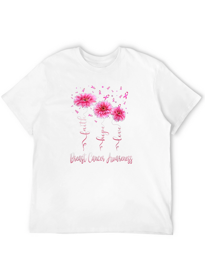 Faith Hope Love Breast Cancer Awareness T-Shirt