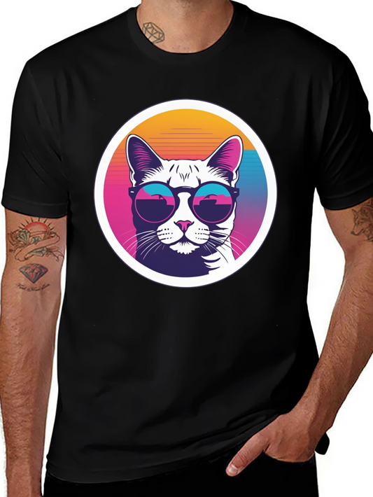 Cool Cat Tee - Retro Sunglasses Graphic T-Shirt