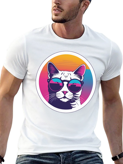Cool Cat Tee - Retro Sunglasses Graphic T-Shirt