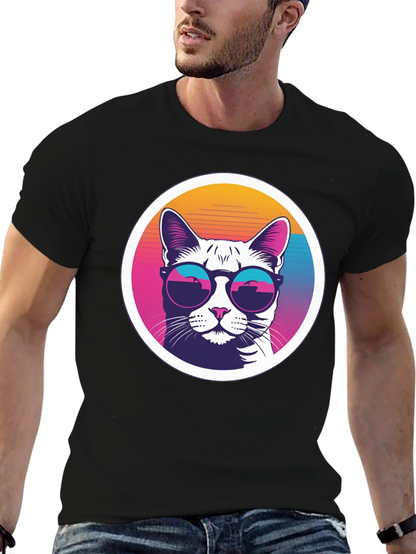 Cool Cat Tee - Retro Sunglasses Graphic T-Shirt