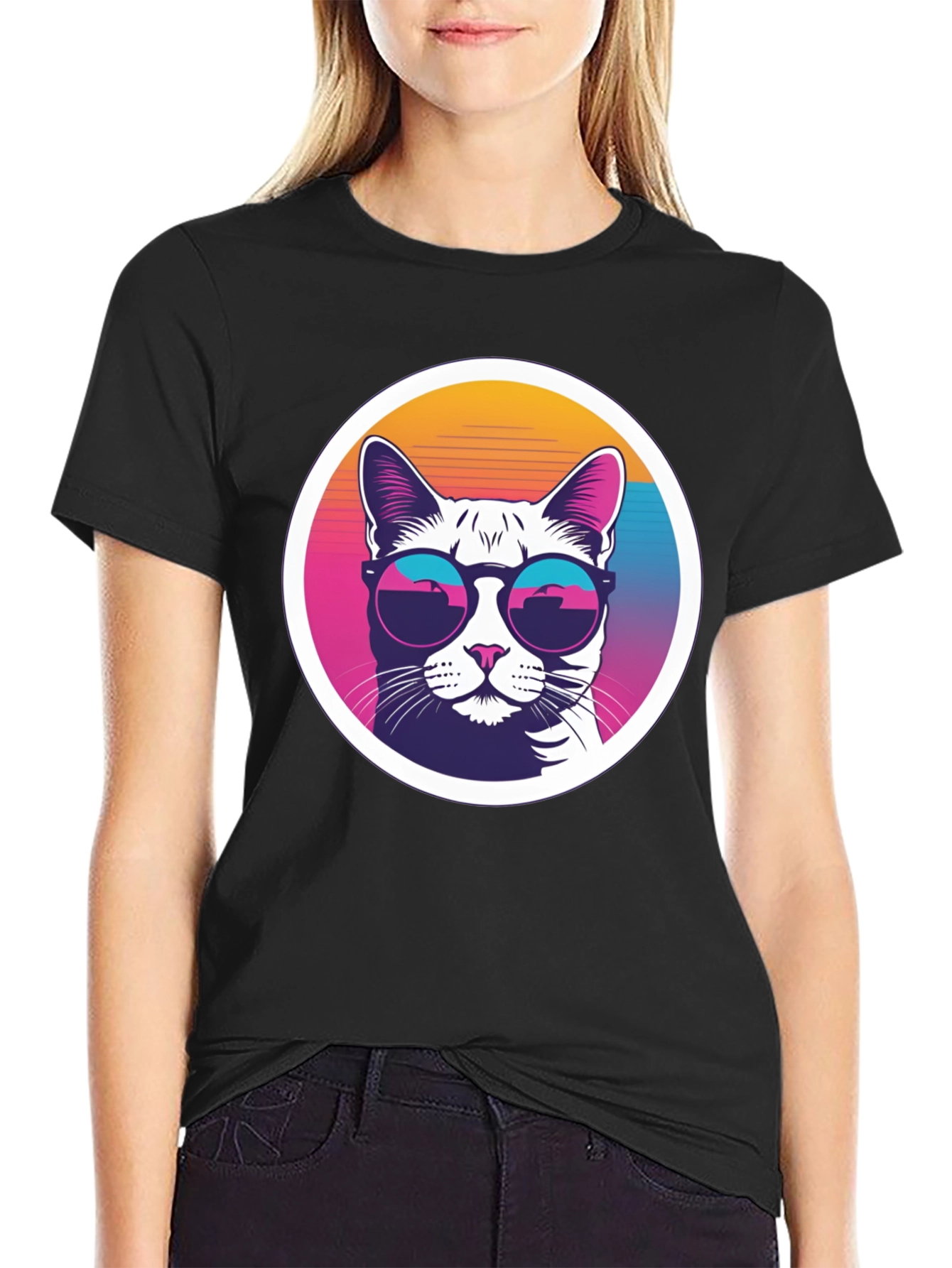 Cool Cat Tee - Retro Sunglasses Graphic T-Shirt
