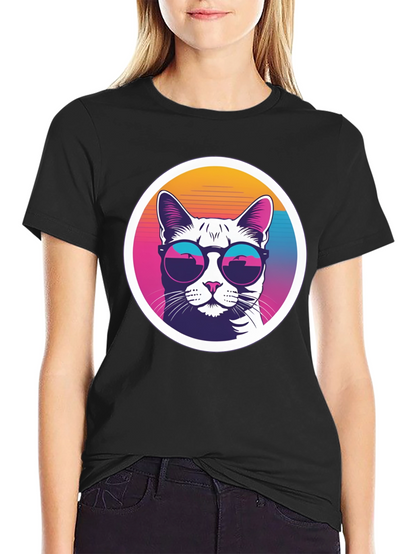 Cool Cat Tee - Retro Sunglasses Graphic T-Shirt