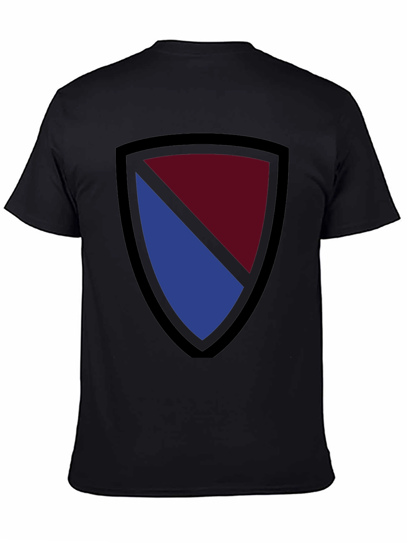 Shield Graphic T-Shirt - Burgundy & Blue