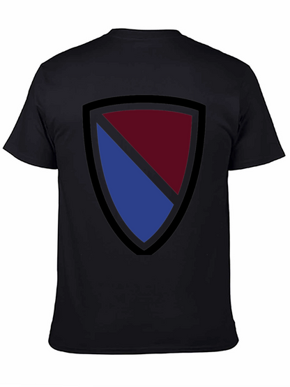 Shield Graphic T-Shirt - Burgundy & Blue