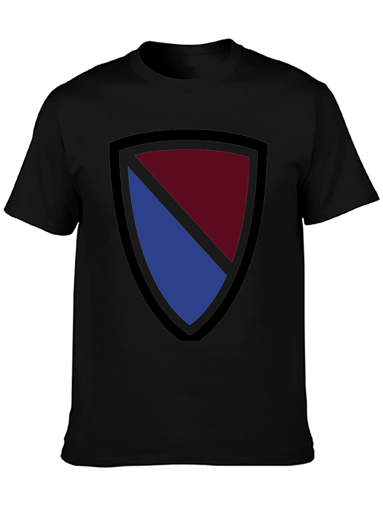 Shield Graphic T-Shirt - Burgundy & Blue