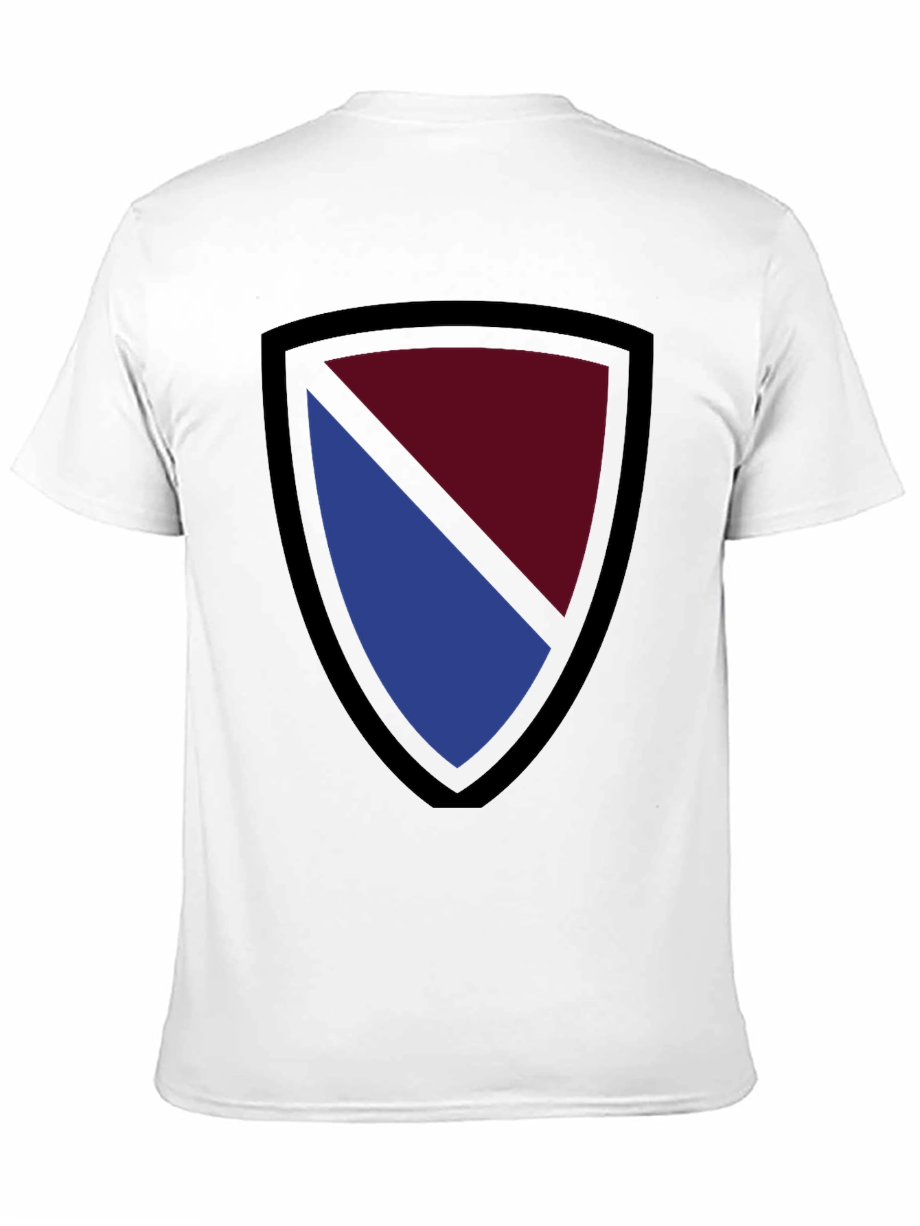 Shield Graphic T-Shirt - Burgundy & Blue