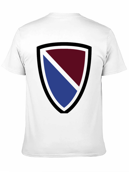 Shield Graphic T-Shirt - Burgundy & Blue