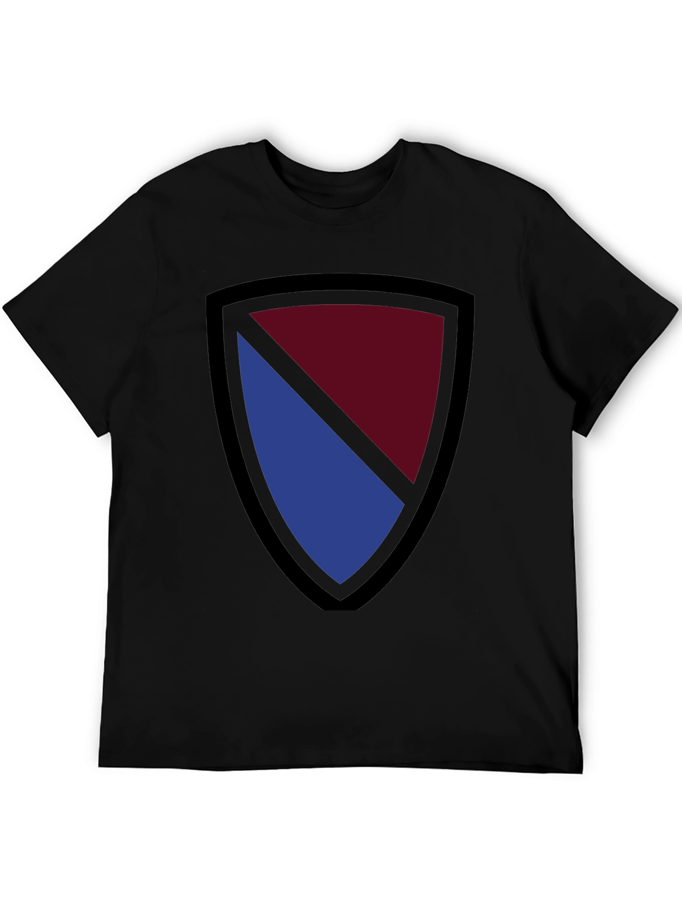 Shield Graphic T-Shirt - Burgundy & Blue
