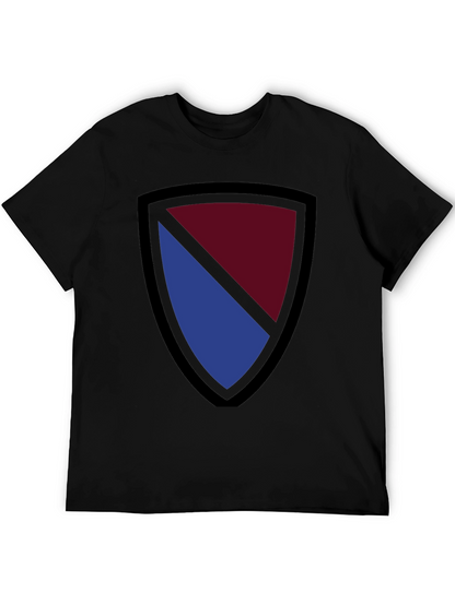 Shield Graphic T-Shirt - Burgundy & Blue