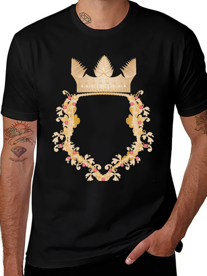Floral Crown Graphic Tee - Royal Style