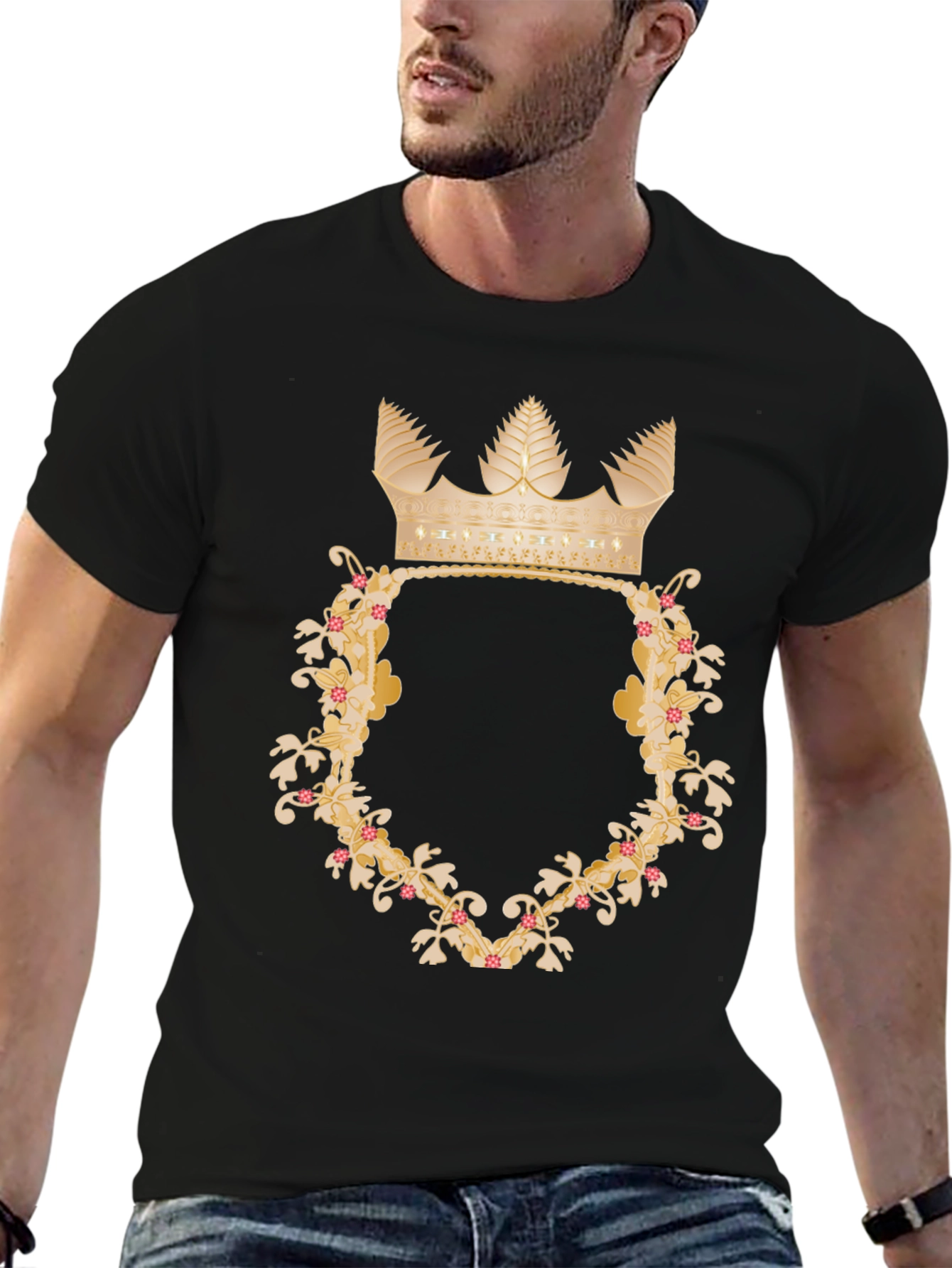 Floral Crown Graphic Tee - Royal Style