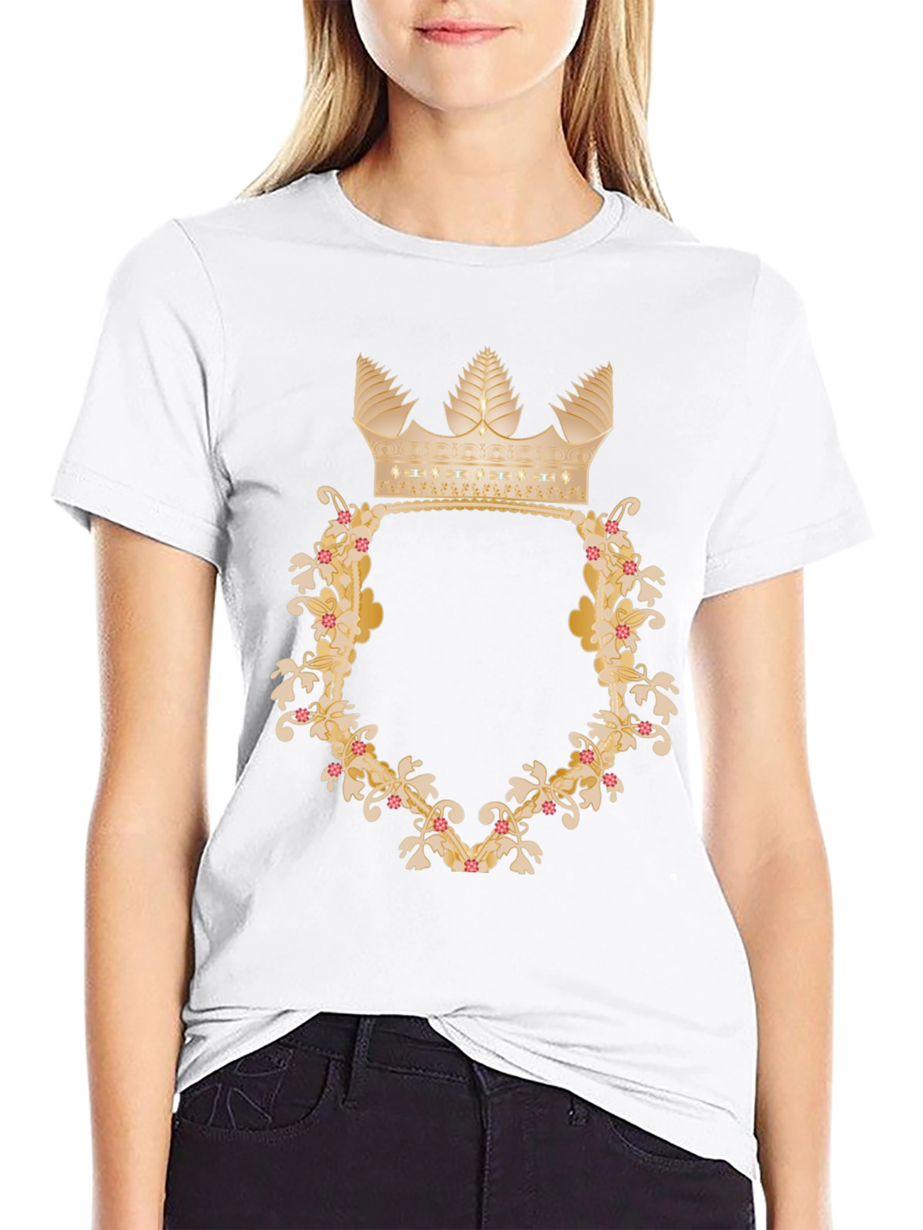 Floral Crown Graphic Tee - Royal Style