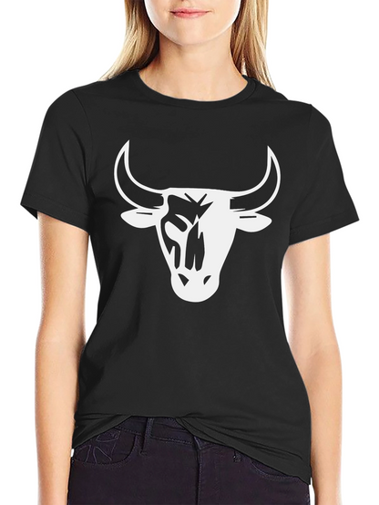 Black Bull Head Graphic Tee - Mens Casual T-Shirt