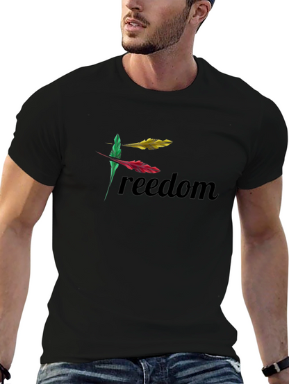 Freedom Feather Graphic Tee - Black