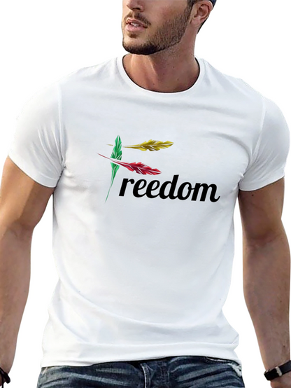Freedom Feather Graphic Tee - Black