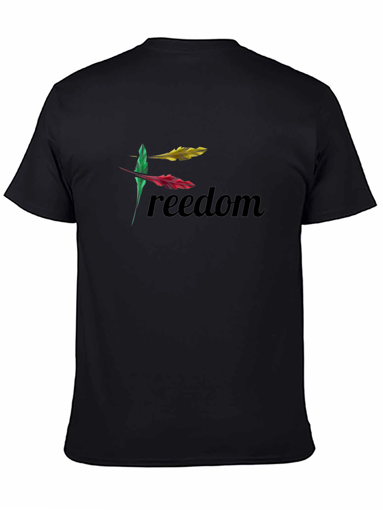 Freedom Feather Graphic Tee - Black