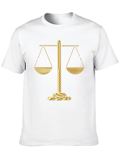 Scales of Justice Graphic Tee - Mens Lawyer T-Shirt