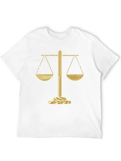 Scales of Justice Graphic Tee - Mens Lawyer T-Shirt
