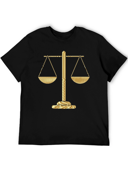 Scales of Justice Graphic Tee - Mens Lawyer T-Shirt