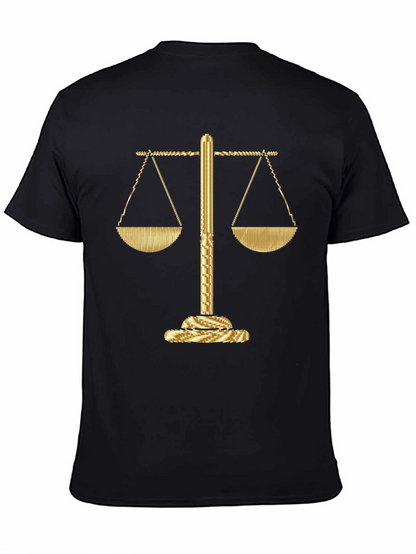 Scales of Justice Graphic Tee - Mens Lawyer T-Shirt
