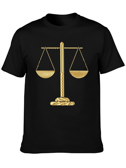 Scales of Justice Graphic Tee - Mens Lawyer T-Shirt