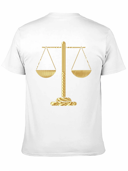 Scales of Justice Graphic Tee - Mens Lawyer T-Shirt