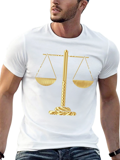 Scales of Justice Graphic Tee - Mens Lawyer T-Shirt