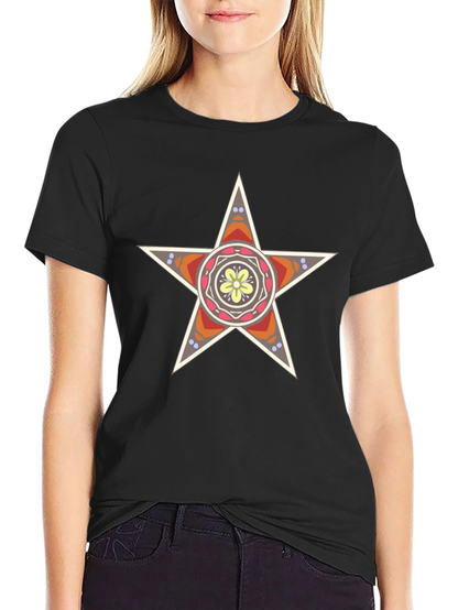 Star Mandala Graphic Tee - Stylish Black T-Shirt