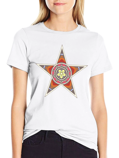 Star Mandala Graphic Tee - Stylish Black T-Shirt