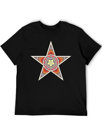 Star Mandala Graphic Tee - Stylish Black T-Shirt