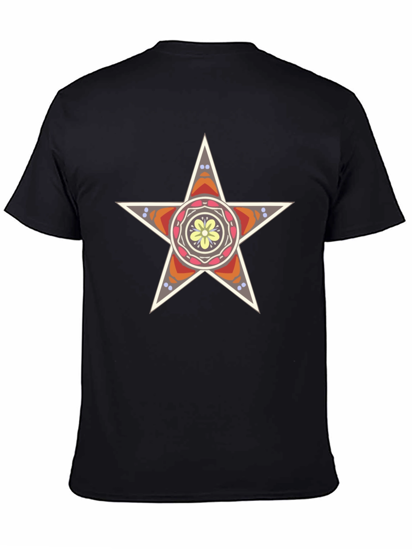 Star Mandala Graphic Tee - Stylish Black T-Shirt