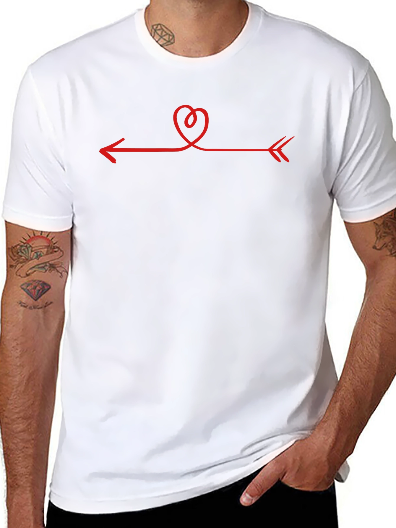 Heart Arrow Graphic Tee - Unisex Black T-Shirt