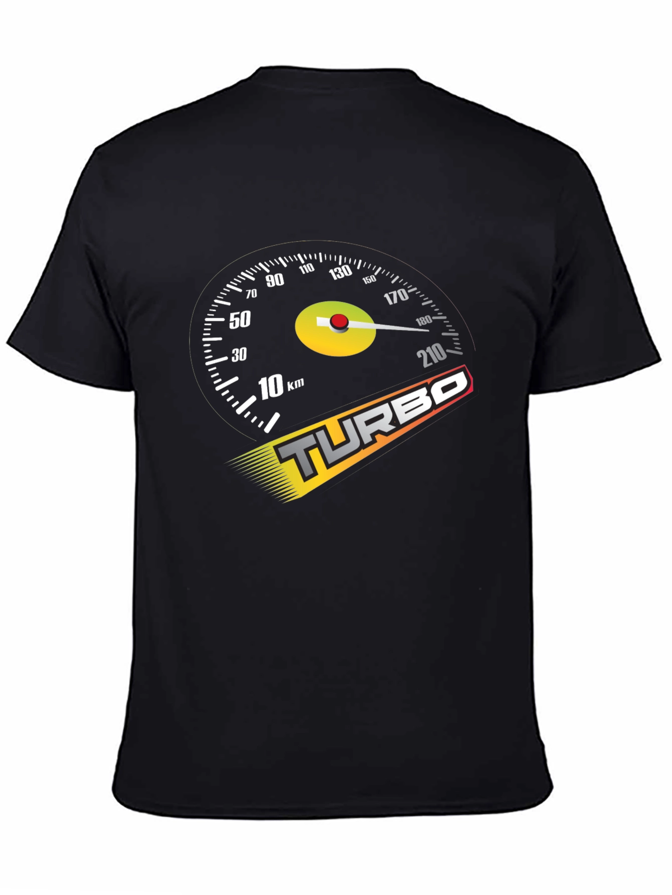 Turbo Speedometer Graphic Black T-Shirt