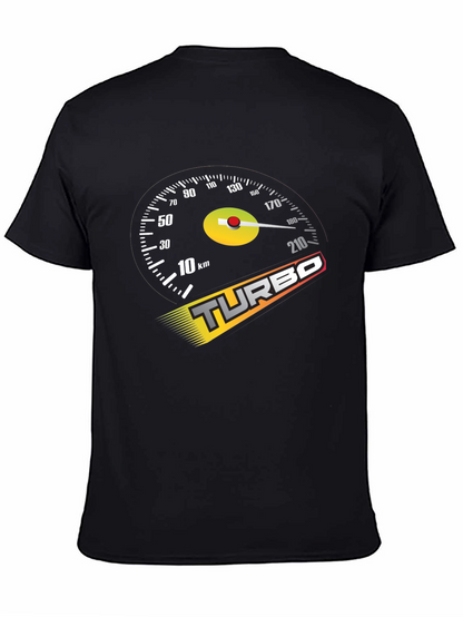 Turbo Speedometer Graphic Black T-Shirt