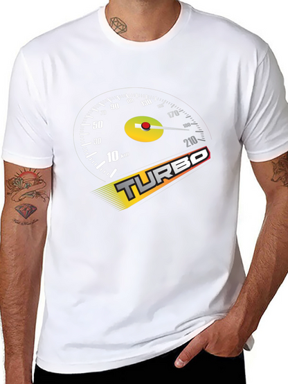 Turbo Speedometer Graphic Black T-Shirt