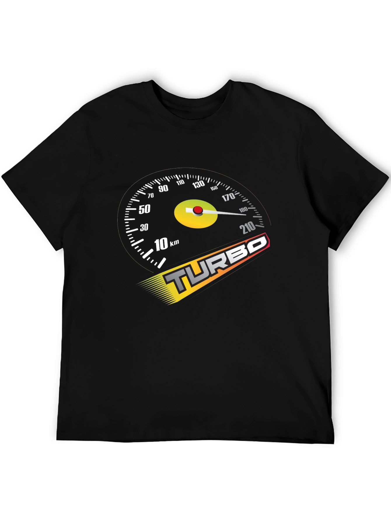 Turbo Speedometer Graphic Black T-Shirt