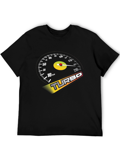 Turbo Speedometer Graphic Black T-Shirt