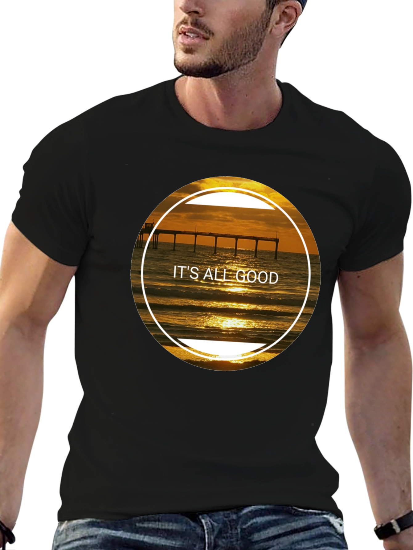 Its All Good Sunset Beach Pier T-Shirt