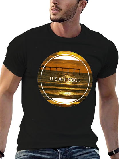 Its All Good Sunset Beach Pier T-Shirt