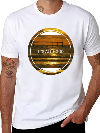 Its All Good Sunset Beach Pier T-Shirt